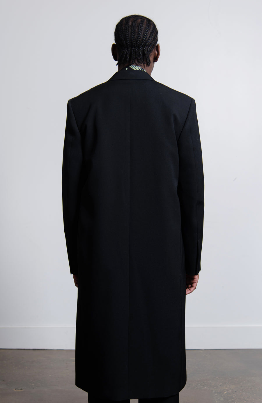 Sharp Wool Gabardine Coat Black JSMU105101