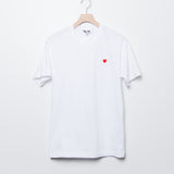 Short Sleeve Mini Emblem Tee White/Red T200/T304