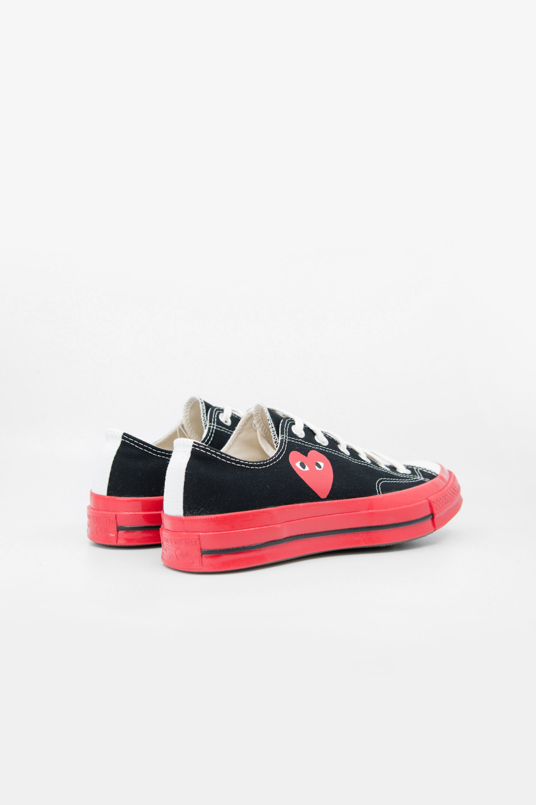 Black chucks with red 2024 heart