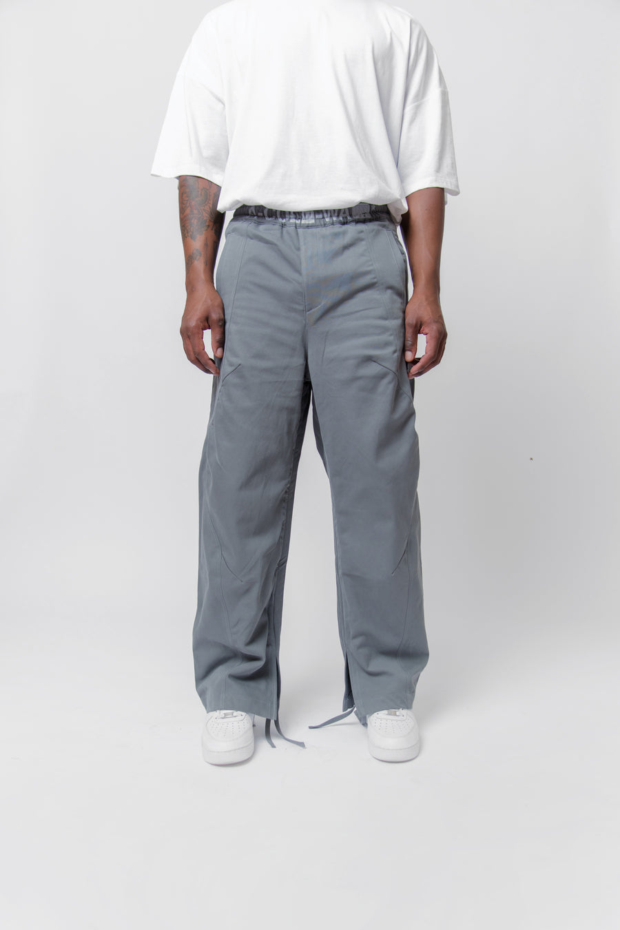 Cotton Drawcord Trouser Iron Grey ACWMB153