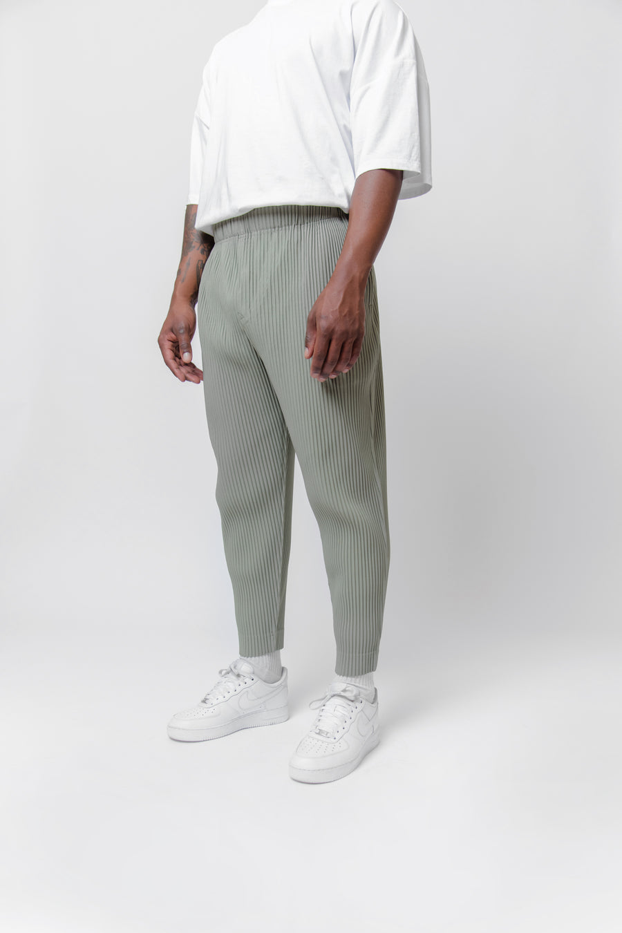 MC December Pleated Trouser Green Hued JF129-60
