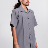 Fine Wool Canvas Shirt Lilac Grey JSMT600833