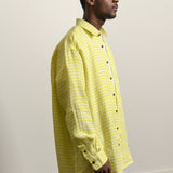 Linen Checkered Shirt Yellow/White SHIR000170