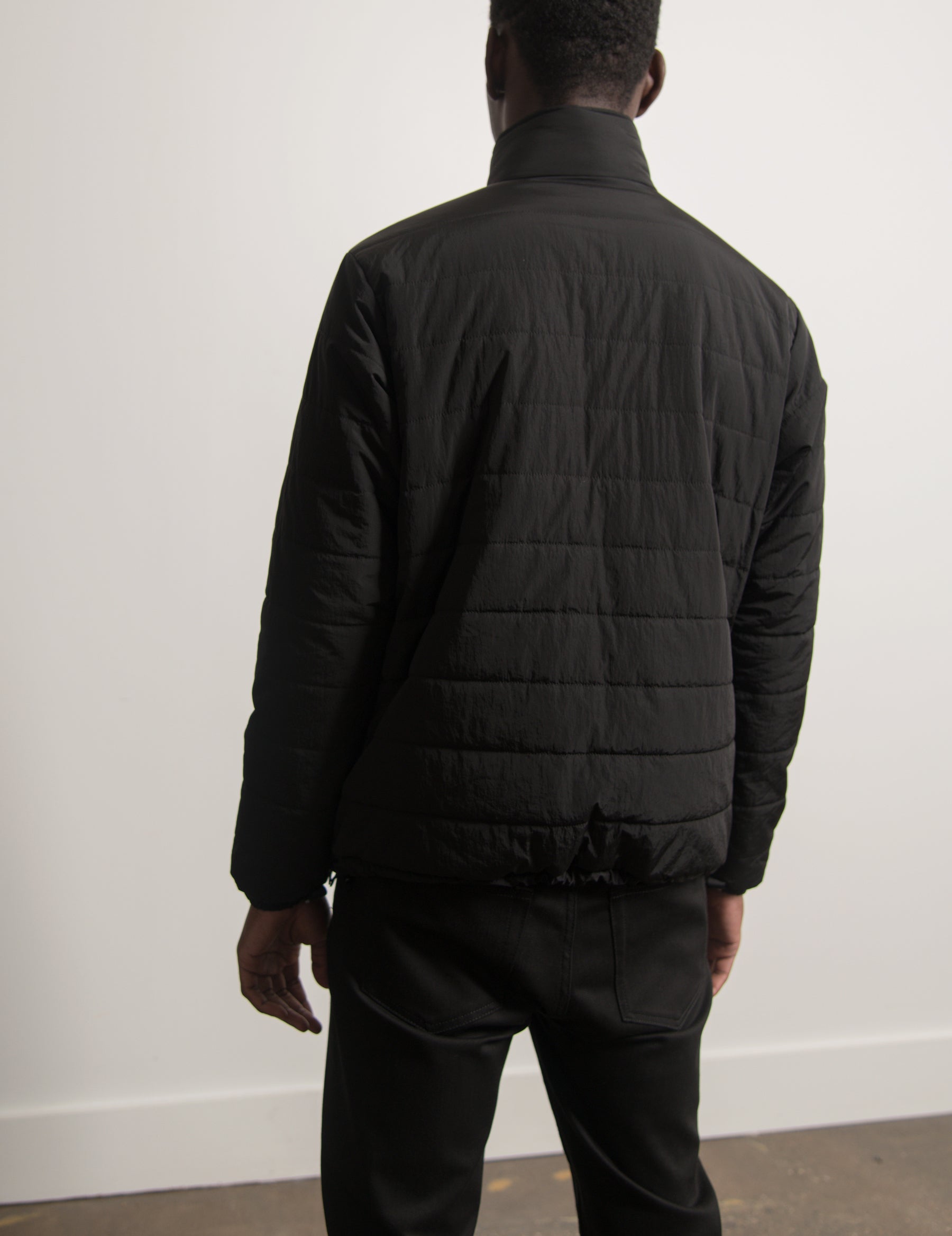 GAS Racker Rev Reversible Hooded Puffer Jacket For Men (Black, XL)