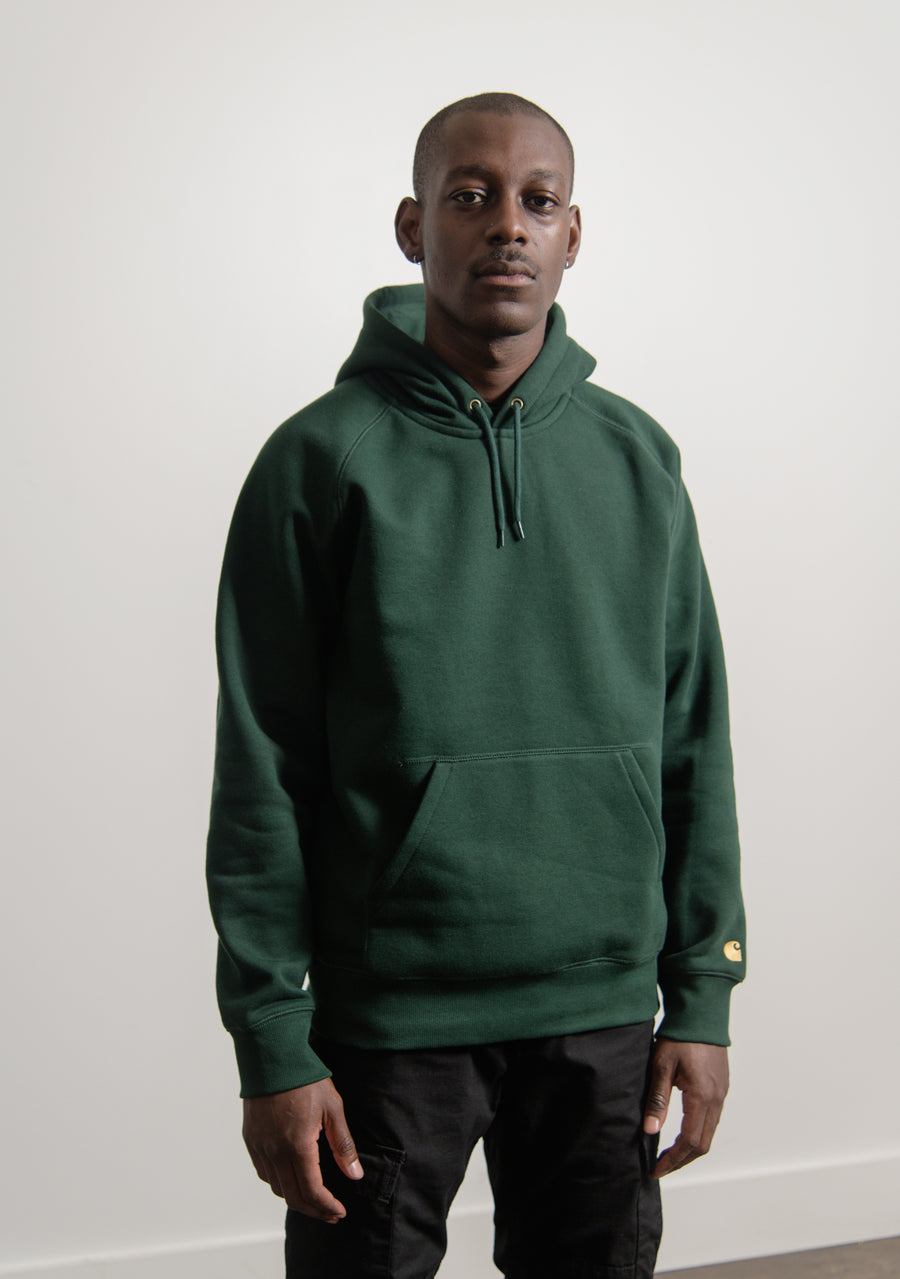 Chase Hoodie Bottle Green/Gold