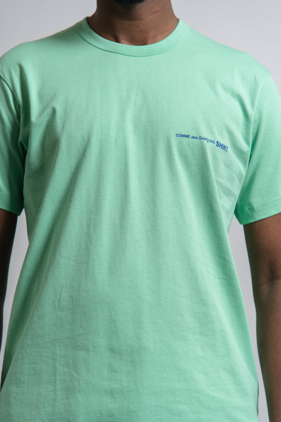 Short Sleeve Chest Print Logo Tee Green T020