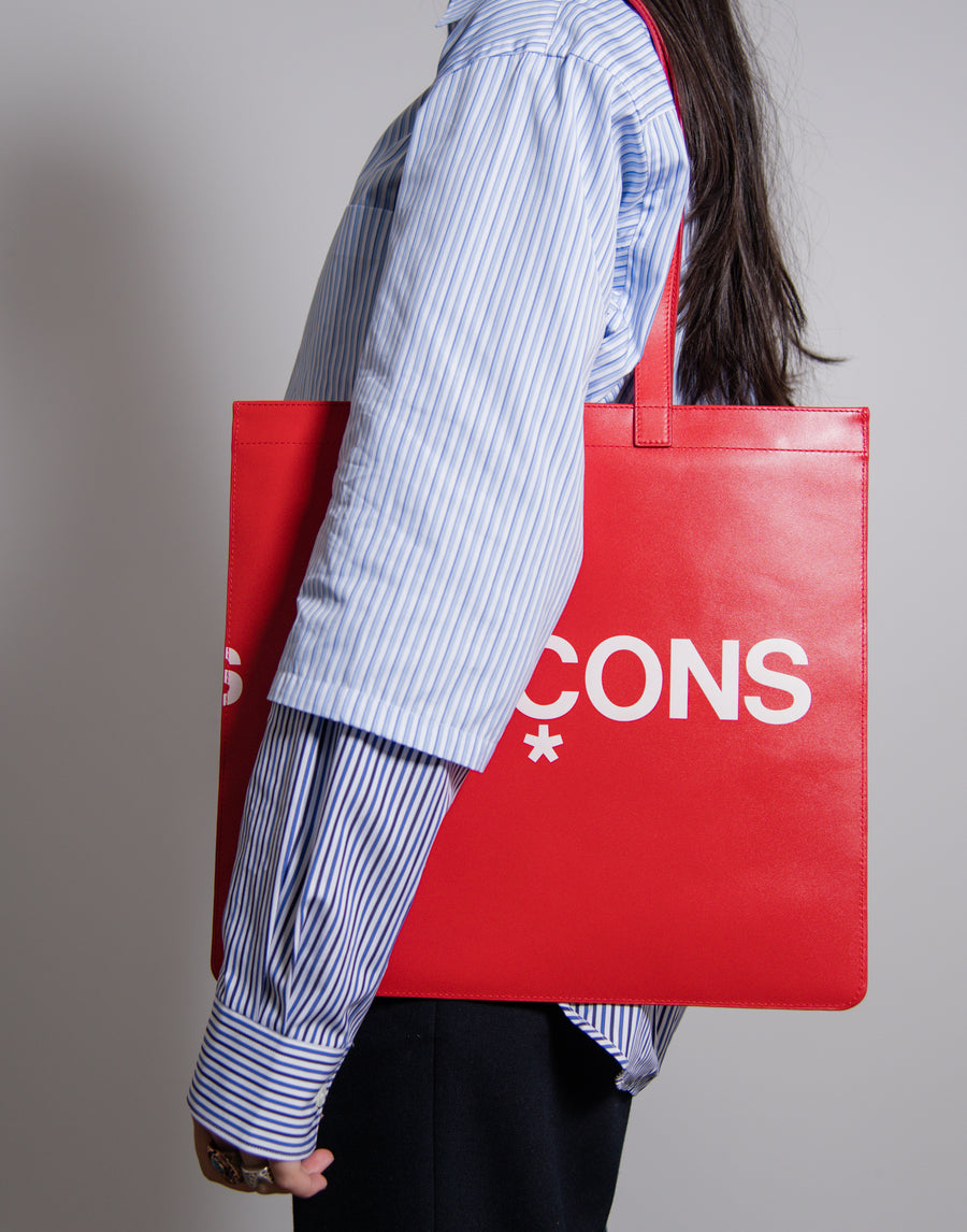 Huge Logo Tote Bag Red