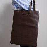Classic Leather Tote Bag Brown