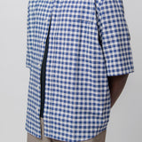 Gingham Button-Up Shirt Blue/White SHIR000659