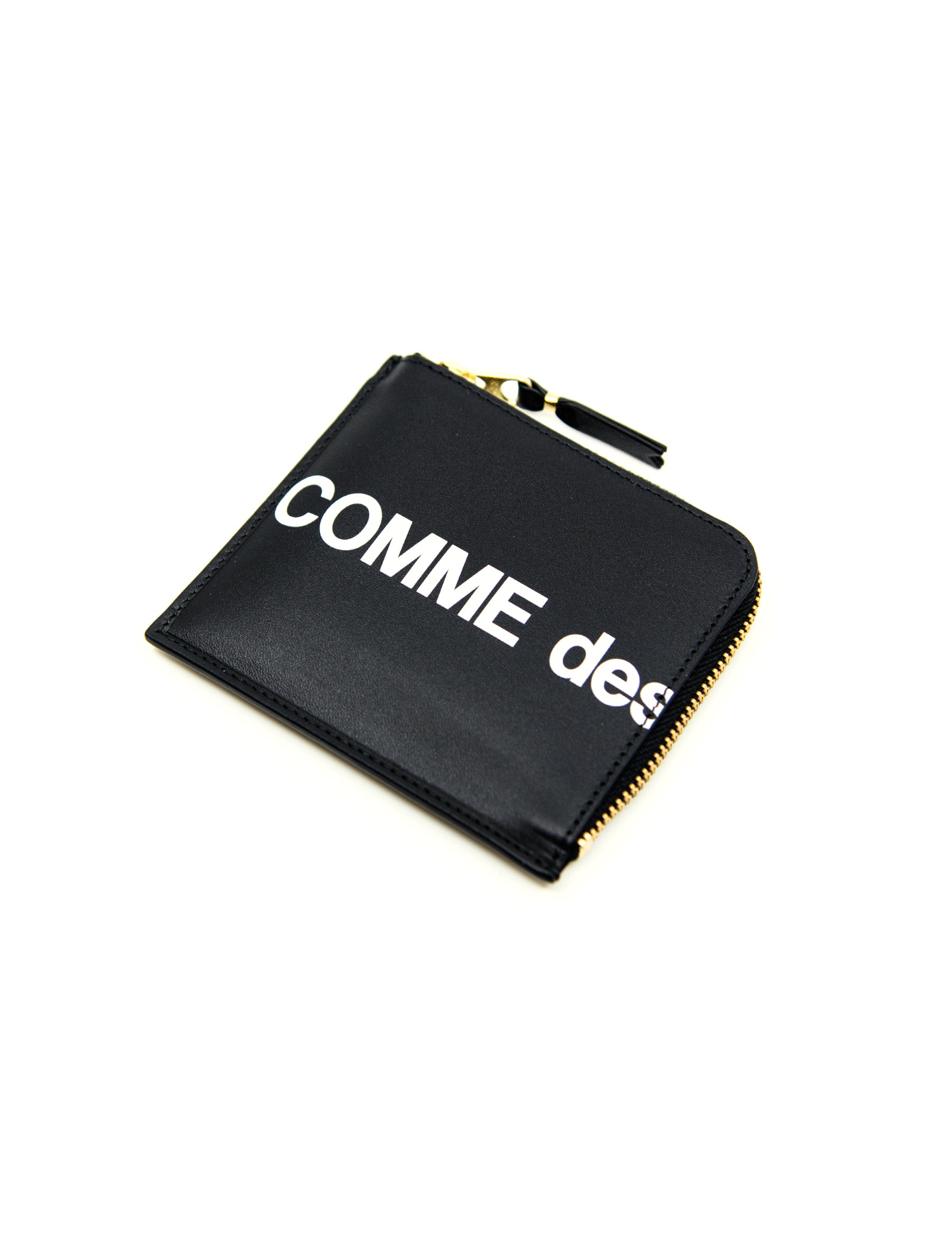 Comme des Garcons WALLET Huge Logo 2-Sided Zip Wallet Black