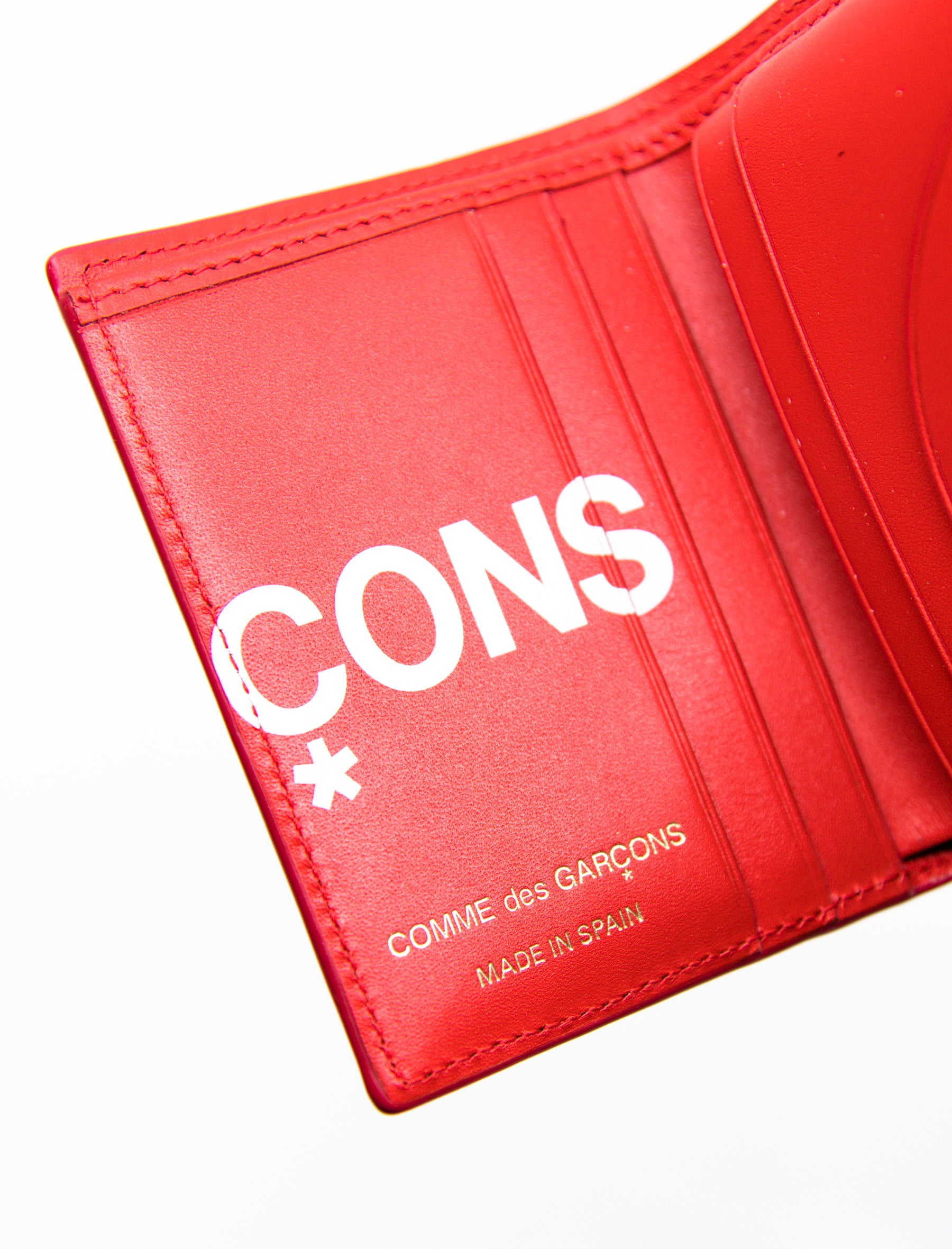 Comme des Garcons WALLET Huge Logo Bifold Wallet Red SA0641HL