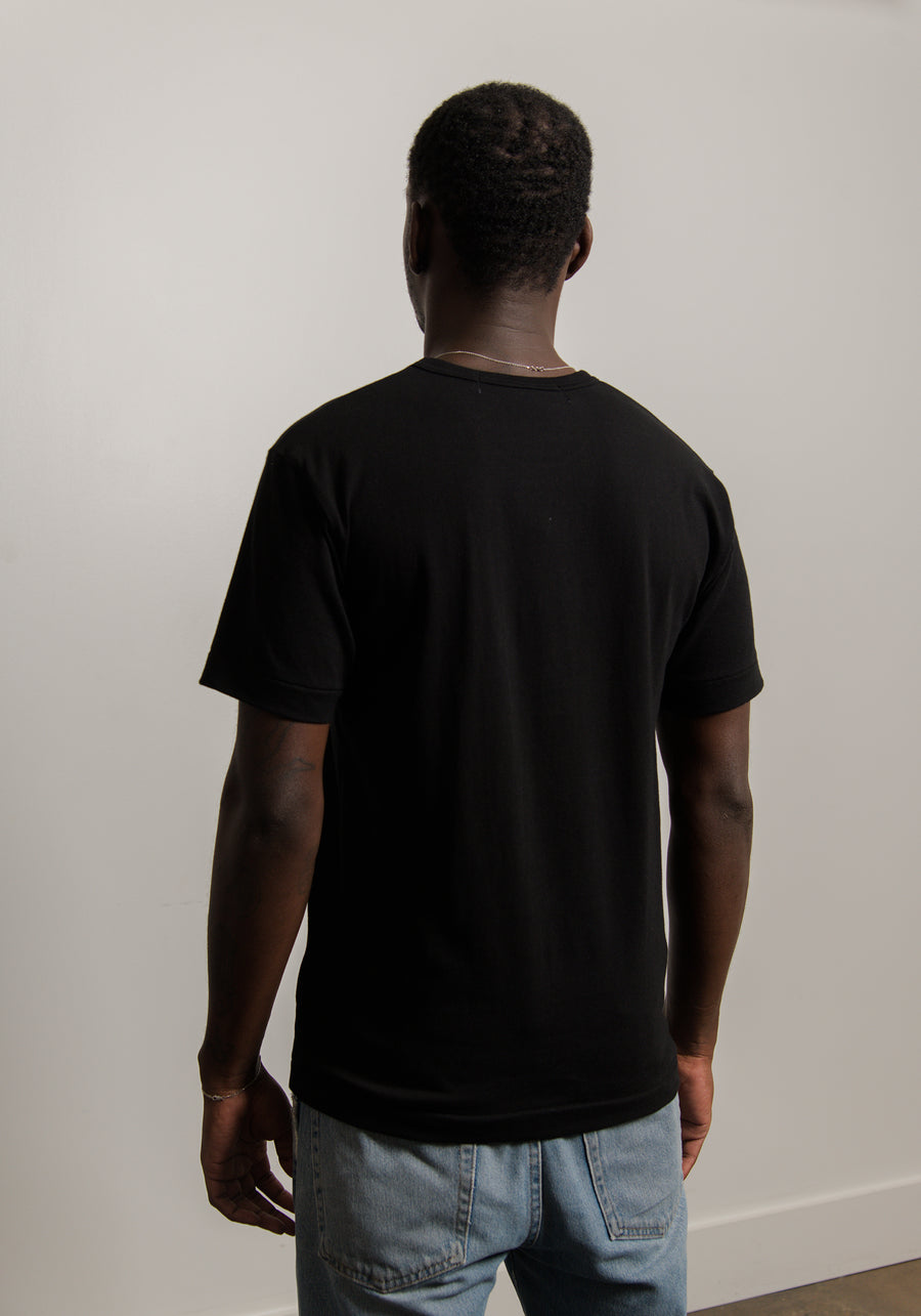 Layered Double Emblem Tee Black/Red T288