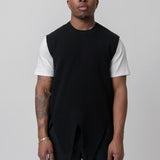Cut Out Pullover Sweater Vest Black PK-N017