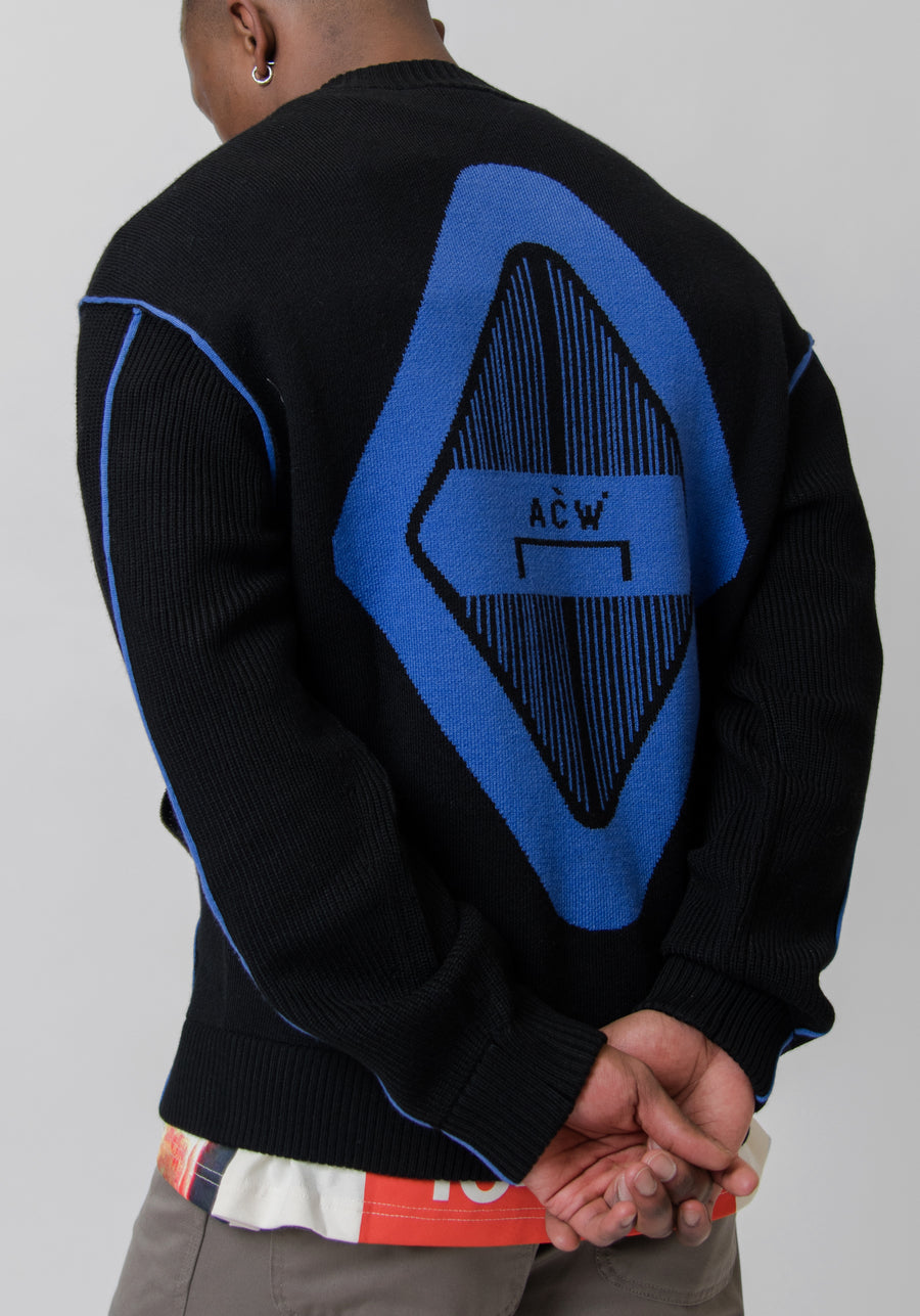 Vertex Knit Bomber Jacket Black