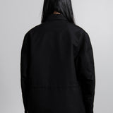 Fine Double Cotton Field Jacket Black JSMU400201