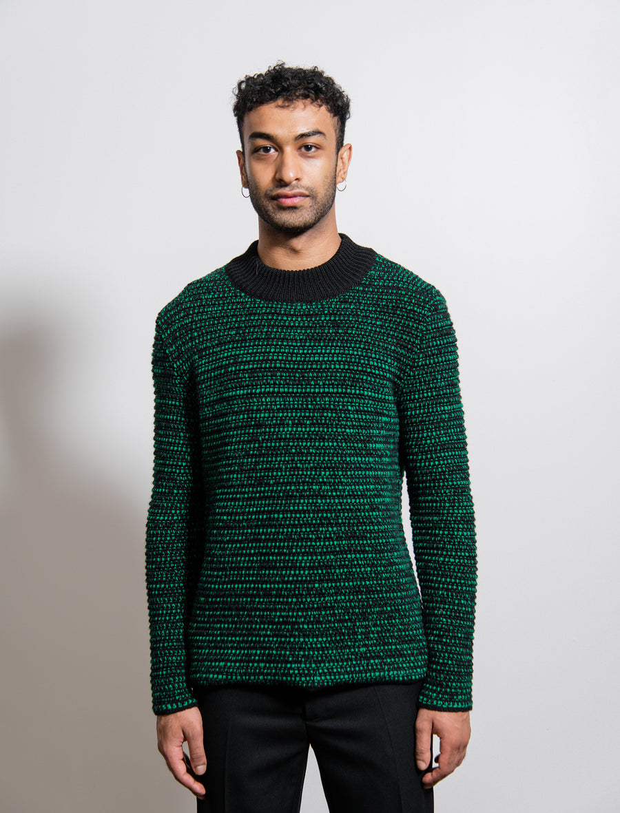 Deng Knit Sweater Green/Black