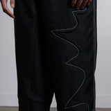Polyester Gabardine Trouser Black/Navy P010