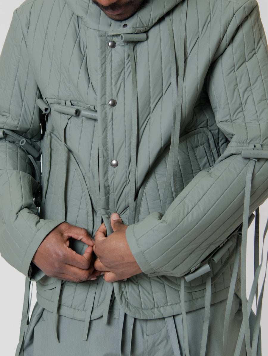 Coated Deconstructed Jacket Green JKT17