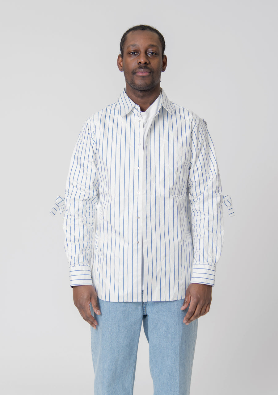 Striped Tab Shirt Blue/White SHI31