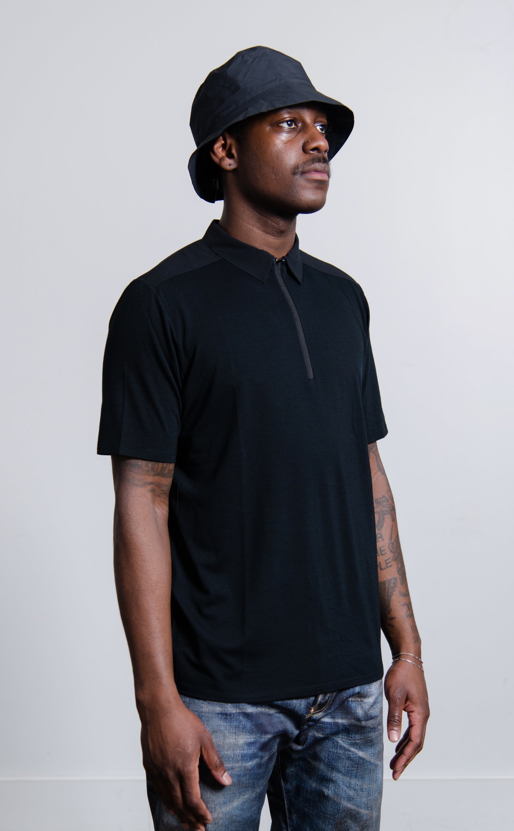 Frame Polo Tee Black