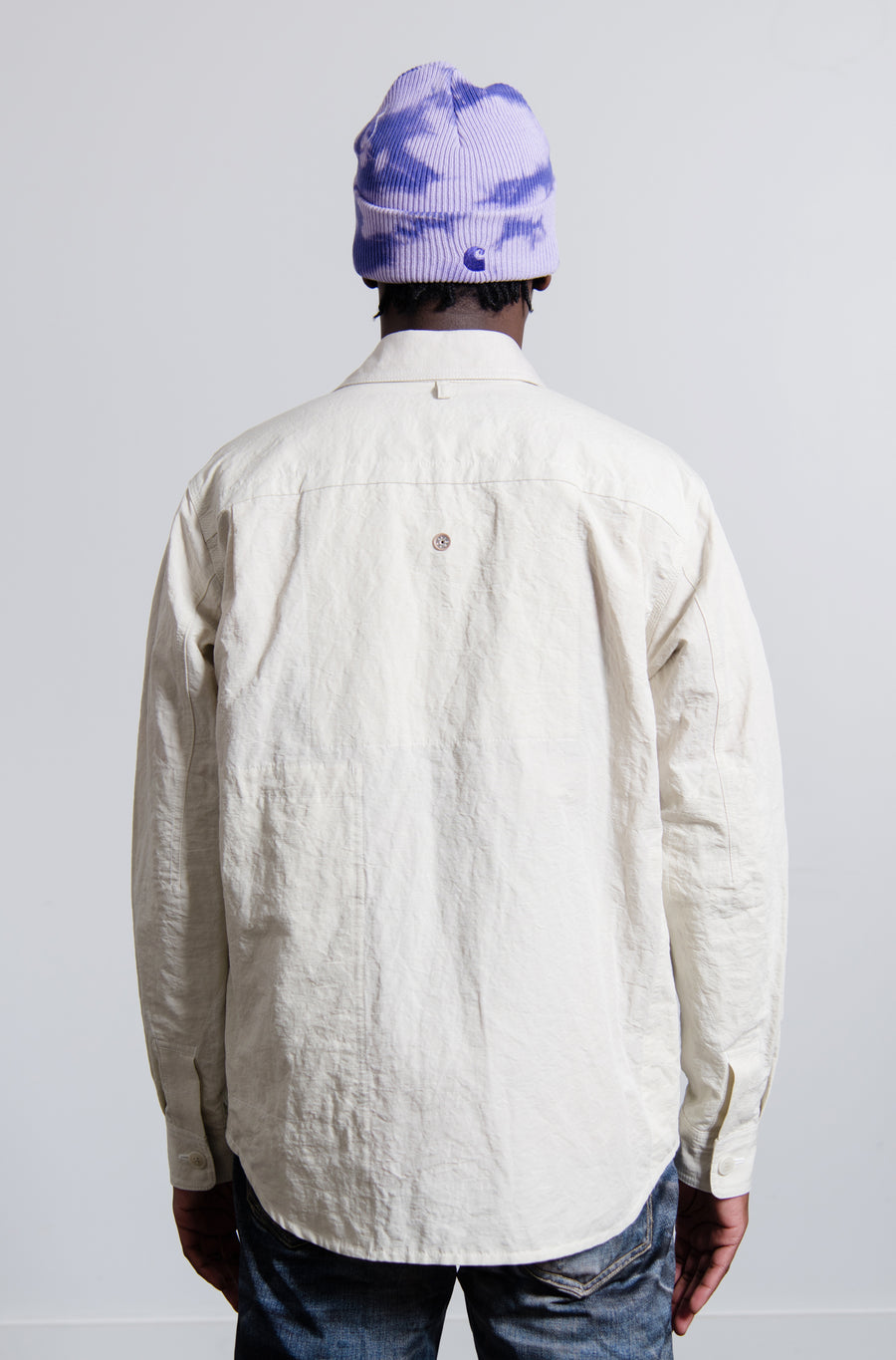 Reversible Linen Oxford Jacket Natural B001