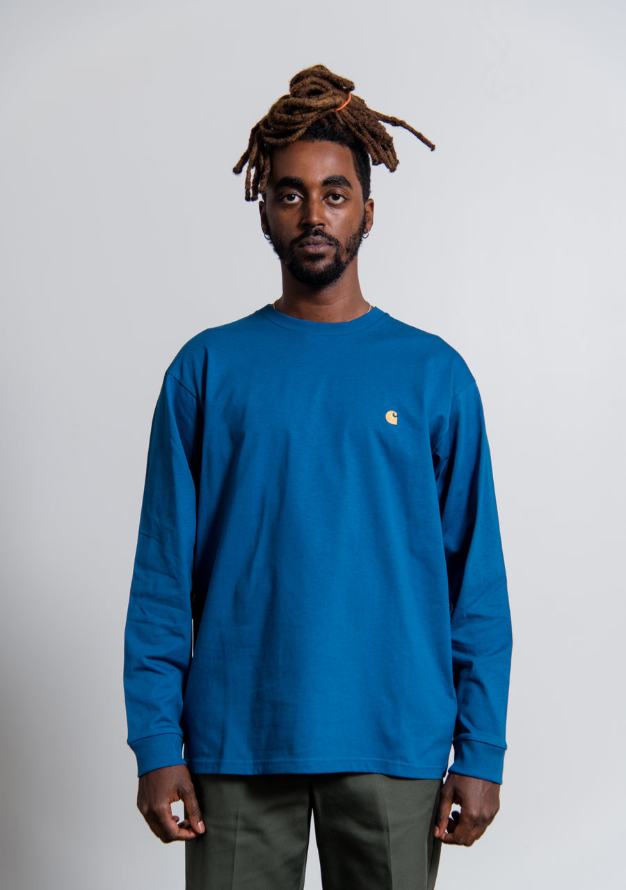 Long Sleeve Chase Tee Skydive/Gold