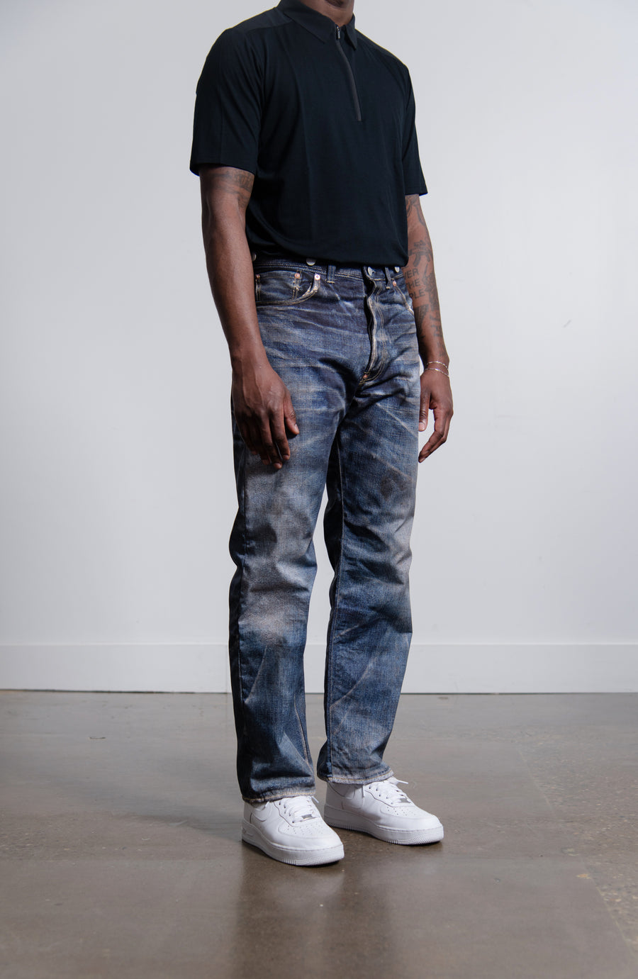 Vintage Denim Print Chino Pant Indigo P904