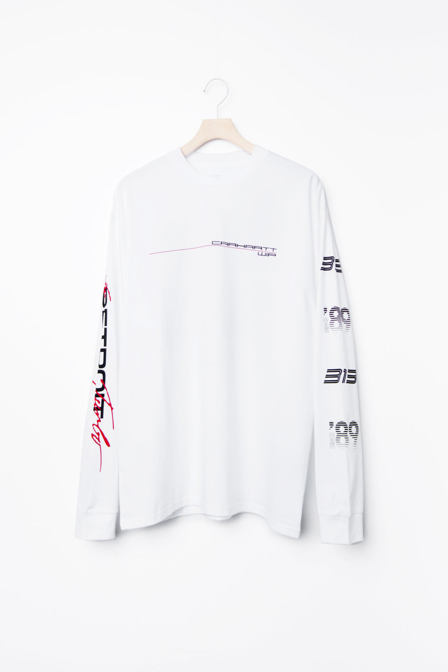 Detroit Turbo Long Sleeve Tee White