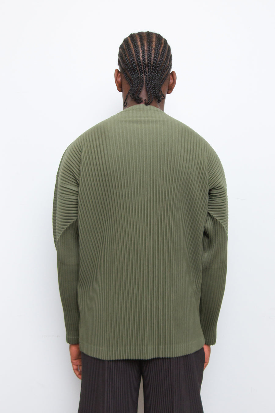 Cargo Pleated Long Sleeve Tee Light Cedar Green JK143-63
